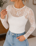 Whisper Lace Mesh Layering Top