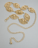 Frontier Legacy Bull Skull Concho Chain Belt