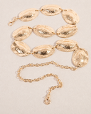 Lustre Link Hammered Oval Disc Chain Belt