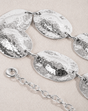 Lustre Link Hammered Oval Disc Chain Belt