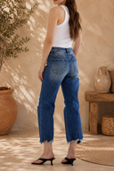 Mica 90s Vintage Relaxed Crop Flare Jeans