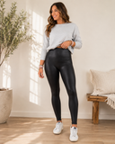Black Faux Leather Skinny Leggings