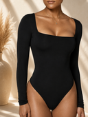 Long Sleeve Square Neck Bodysuit