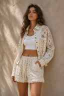 Meadow Whimsy Floral Knit Utility Jacket