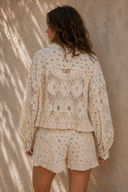 Meadow Whimsy Floral Knit Utility Jacket
