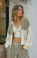 Botanical Bliss Thermal Patch Zip Hoodie