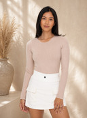 Ribbed Seamless Long Sleeve Bodysuit