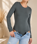 Butter Round Neck Long Sleeves Bodysuit