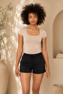 Mono B Square Neck Short Sleeve Bodysuit