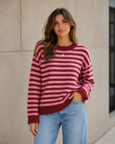Coastal Stripe Relaxed Knit Sweater
