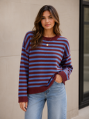 Coastal Stripe Relaxed Knit Sweater