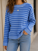 Coastal Stripe Relaxed Knit Sweater