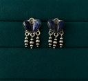 Midnight Petal Dangle Stud Earrings S.No 30