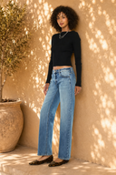 Low Rise Baggy Straight Jeans