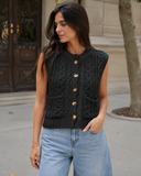 Heritage Cable Knit Sweater Vest Cardigan