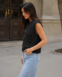 Heritage Cable Knit Sweater Vest Cardigan