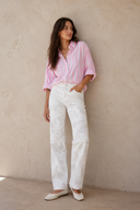 Low Slung Baggy Camo Jeans – White