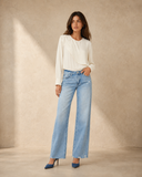 Mid Rise Wide Jeans – Medium Light