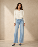 Mid Rise Wide Jeans – Medium Light