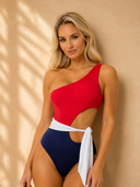 Let's Celebrate Color Block- Cutout Swimsuit