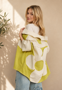 Mineral Washed Flower Back Patched Shacket