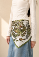 Floral Butterfly Silk Bandana