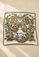 Floral Butterfly Silk Bandana