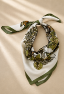 Floral Butterfly Silk Bandana