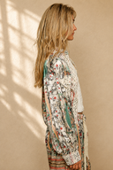 Crochet Lace Patch Floral Jacket Top