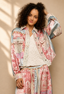 Crochet Lace Patch Floral Jacket Top