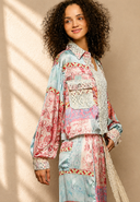 Crochet Lace Patch Floral Jacket Top