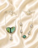 Desert Heart Sterling Silver Gemstone Necklace S.No 13