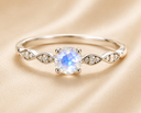 Midnight Glow Moonstone Ring