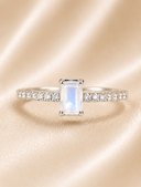 Silver Eclipse Moonstone Ring