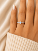 Silver Eclipse Moonstone Ring