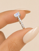 Silver Eclipse Moonstone Ring