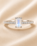 Silver Eclipse Moonstone Ring