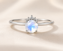 Twilight Halo Moonstone Ring