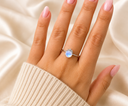 Twilight Halo Moonstone Ring
