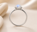 Twilight Halo Moonstone Ring