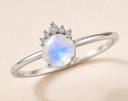 Twilight Halo Moonstone Ring
