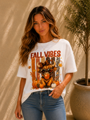 🍂 Fall Vibes Highland Cow Graphic Tee