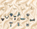 Ocean Petals Sterling Silver Opal Necklace S.No 13