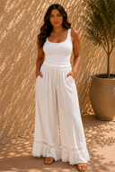 Whisper Lace Wide Leg Pants