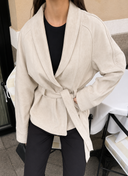 Luxe Belted Suede Touch Jacket