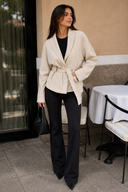 Luxe Belted Suede Touch Jacket