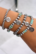 Desert Pearl Initial Stone Bracelet