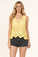 Crochet Knit Boho Tank Top