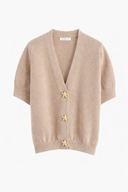 V-Neck Button Front Sweater Top
