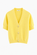 V-Neck Button Front Sweater Top